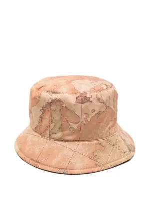 Alviero Martini Brown Bucket Hat with Map Band s-l400.jpg main image 2
