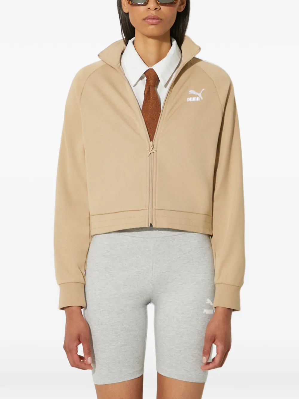 PUMA Felpa con zip - Toni neutri