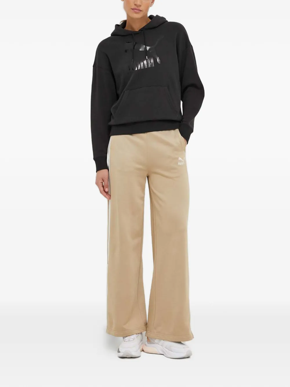 PUMA Trainingsbroek met logo Beige