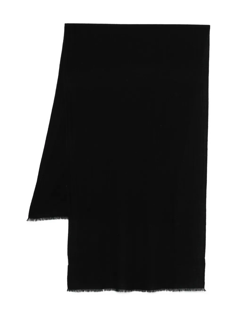 19 Andrea's 47 Frayed-edge Scarf In Black
