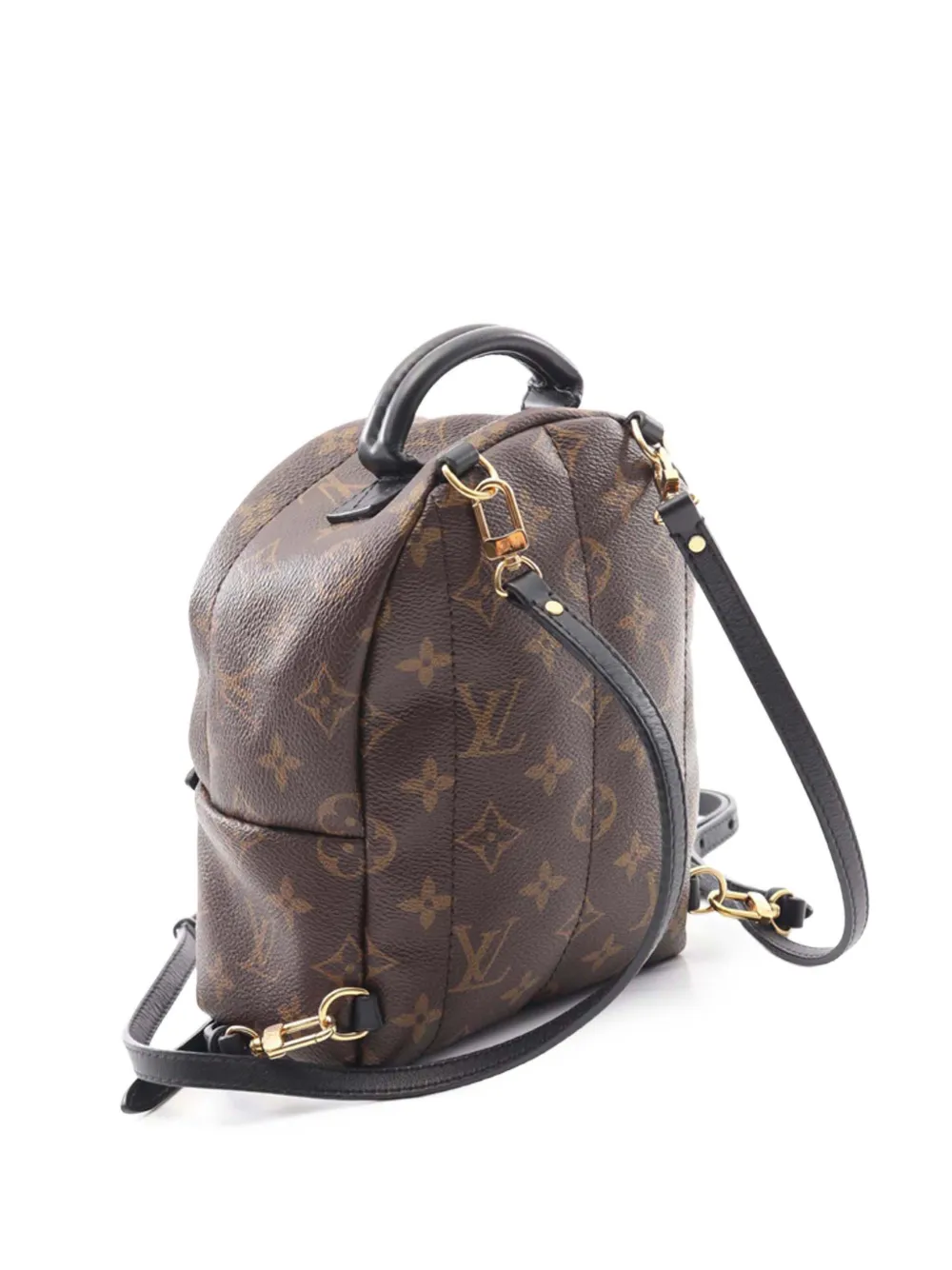 Pre-owned Louis Vuitton 2016 Monogram Mini Palm Springs Backpack In Brown
