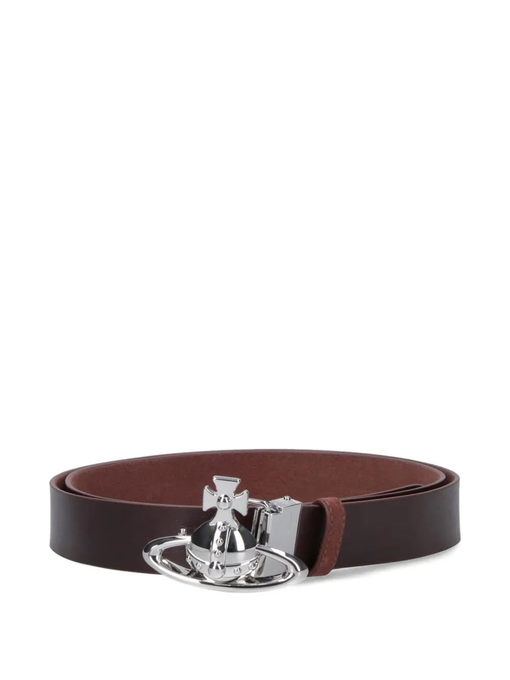 Vivienne Westwood Orbバックル レザーベルト - ブラウン Vivienne Westwood Orbバックル レザーベルト - ブラウン