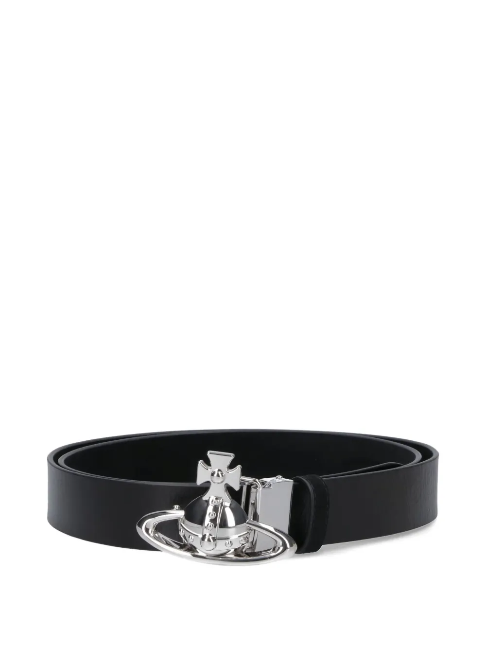 Vivienne Westwood Orbバックル レザーベルト - ブラック Vivienne Westwood Orbバックル レザーベルト - ブラック