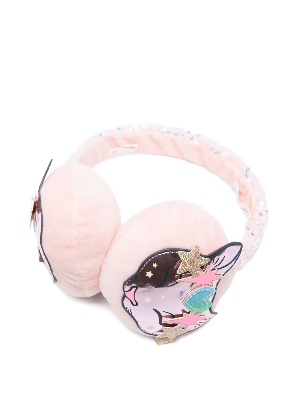 Billieblush Sequin-embellished Earmuffs In Pink
