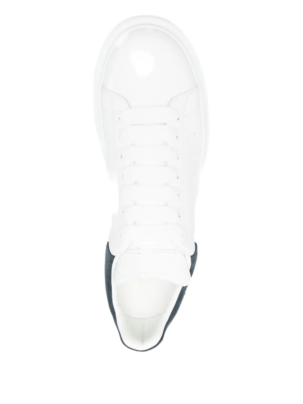 Alexander Mcqueen Oversized Calf Leather Sneakers With Chunky Rubber Sole In White