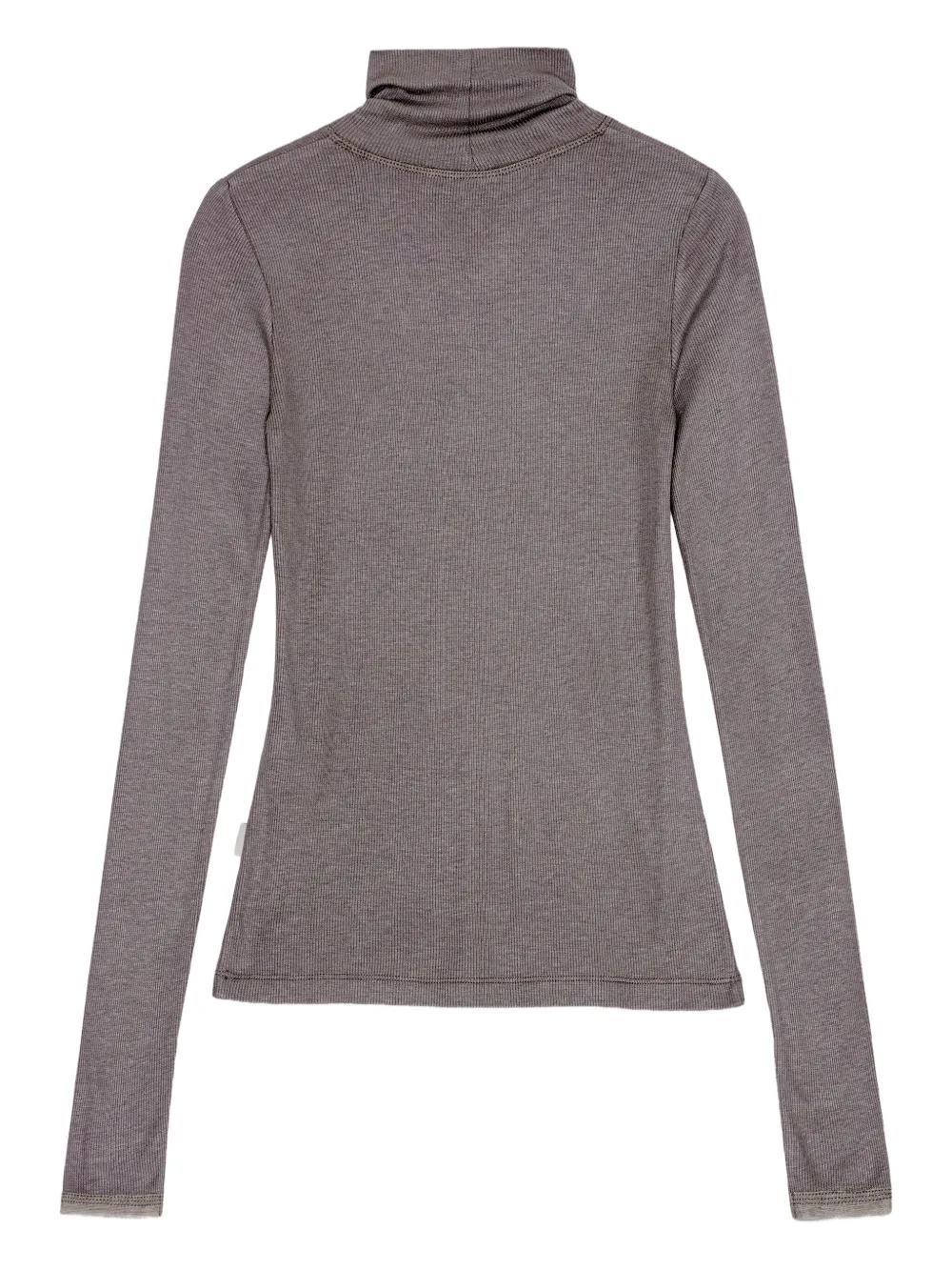 Remain Birger Christensen Long-sleeve Ribbed Turtleneck Sweater In Gray