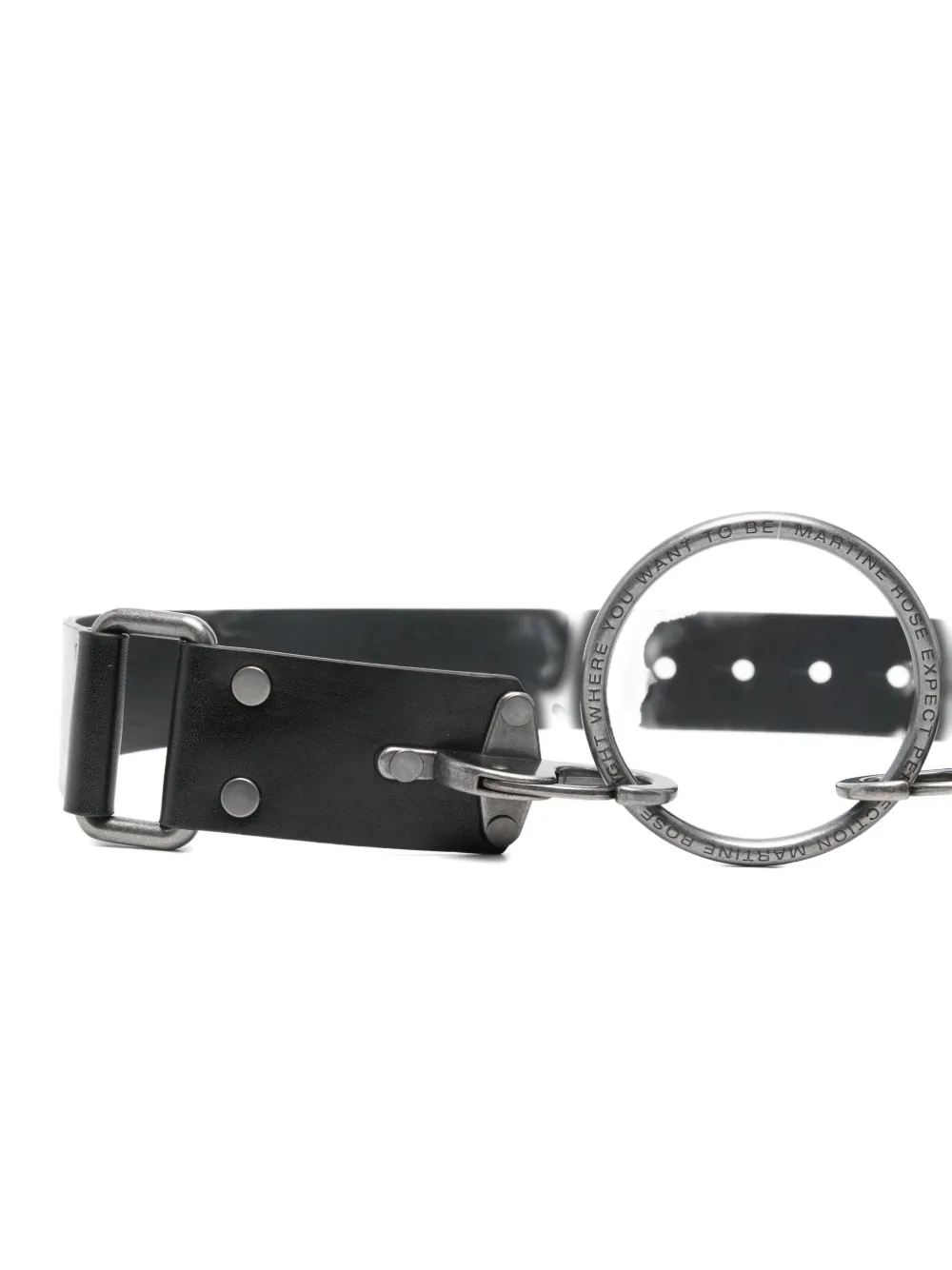 Martine Rose Riem met ringdetail - Zwart