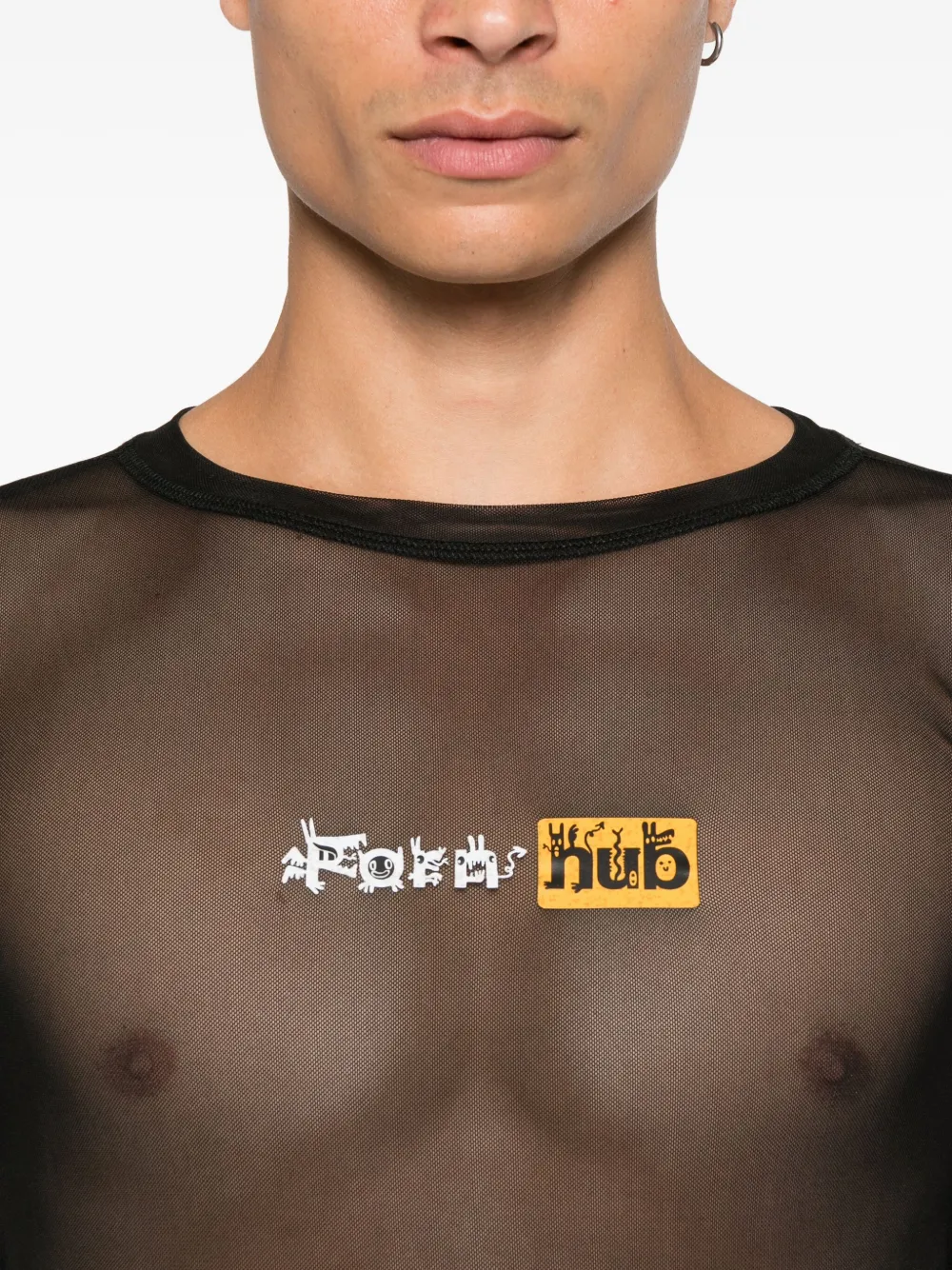 Charles Jeffrey Loverboy T-shirt met logodetail Zwart