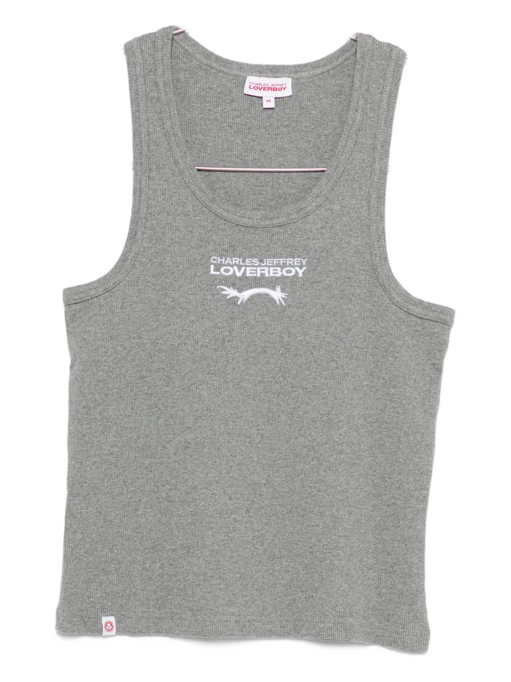 Charles Jeffrey Loverboy Embroidered-logo Tank Top In Gray