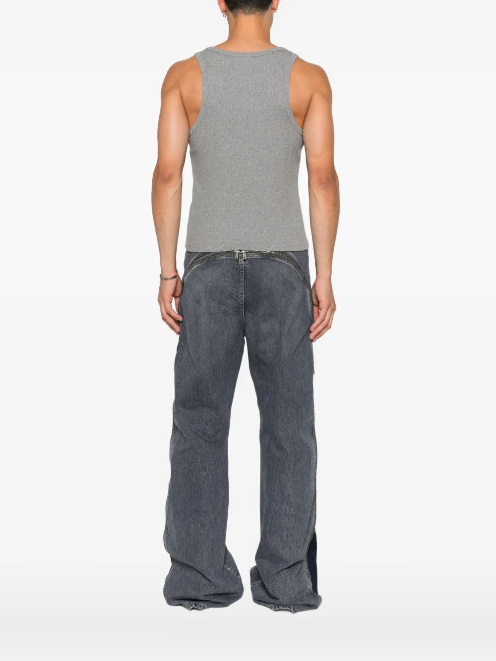 Charles Jeffrey Loverboy Embroidered-logo Tank Top In Gray
