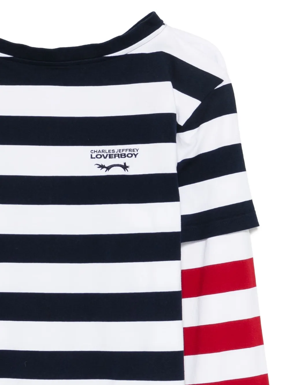 Charles Jeffrey Loverboy Gestreept T-shirt Wit