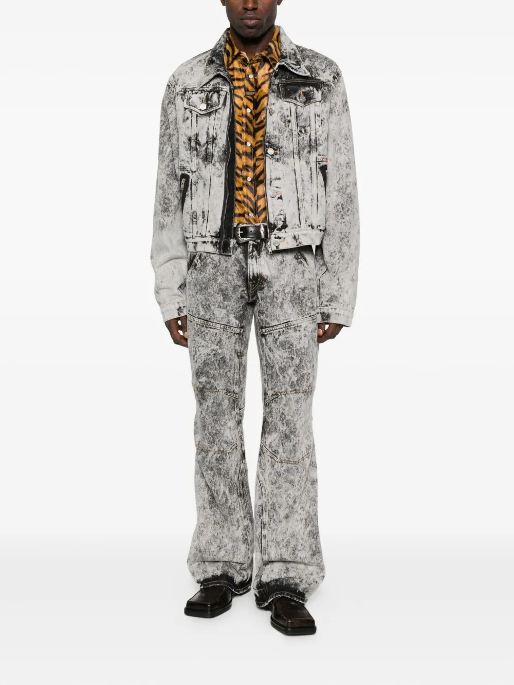 Martine Rose acid-wash jeans - Grijs
