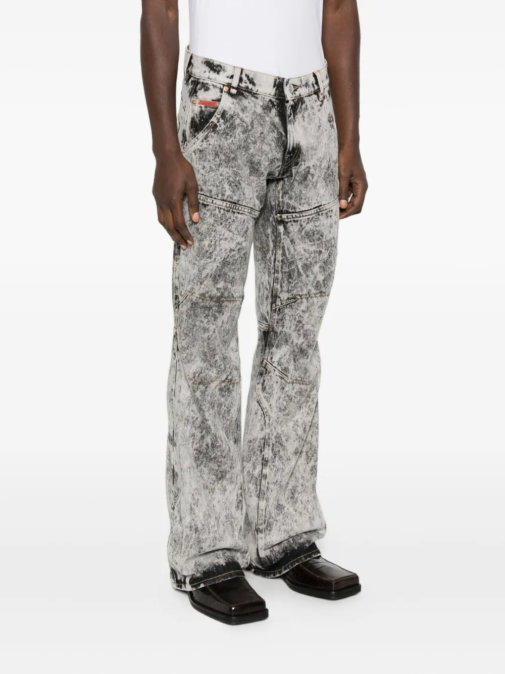 Martine Rose Jeans met acid-wassing Grijs