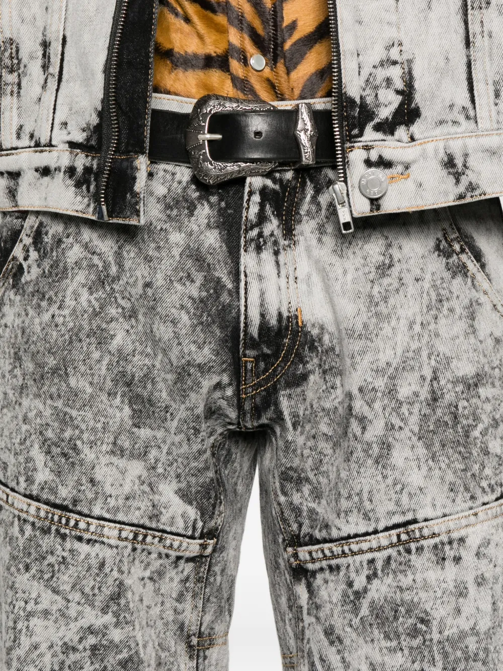 Martine Rose Jeans met acid-wassing Grijs