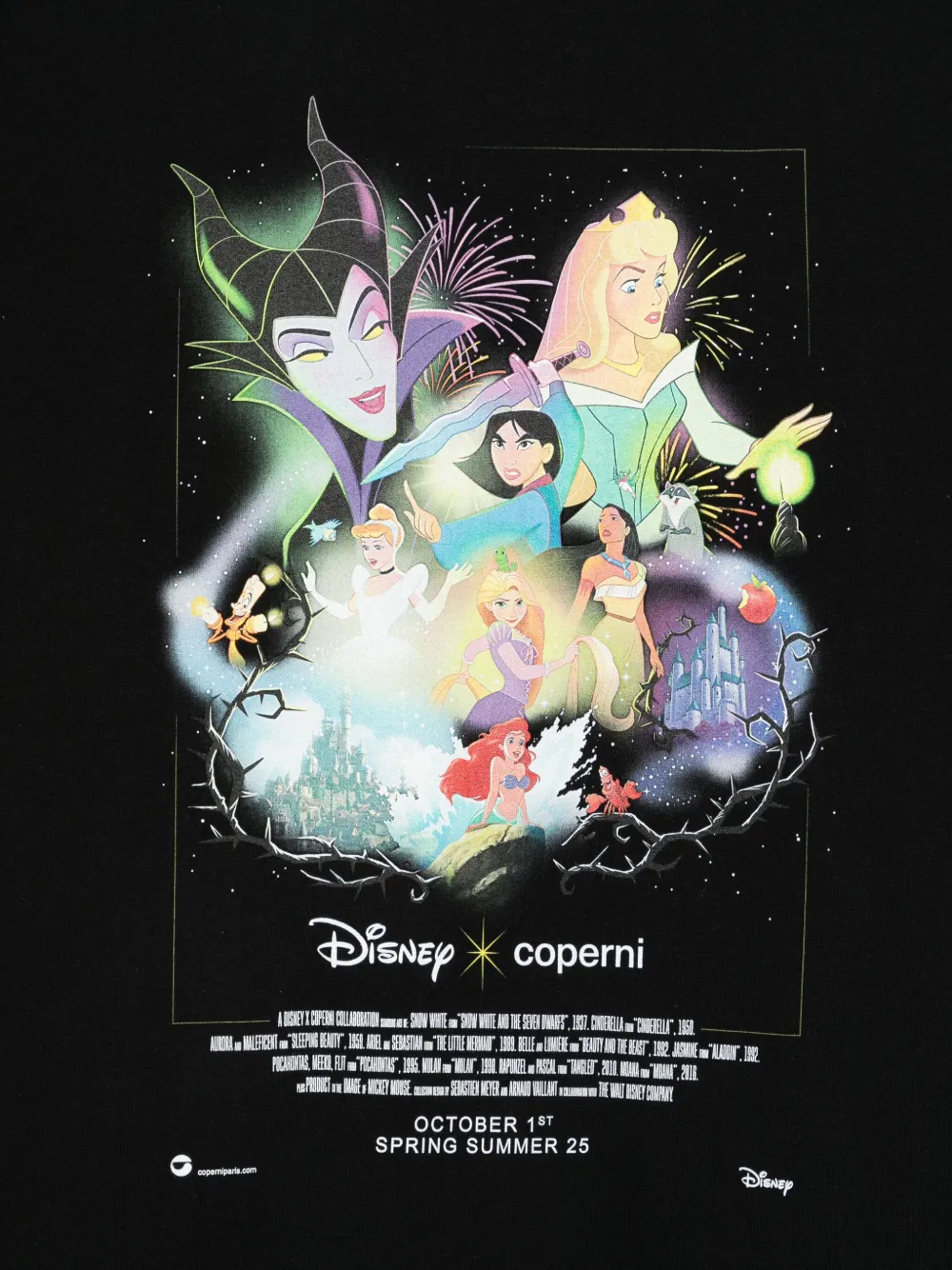 Coperni x Disney Collector T-shirt Zwart