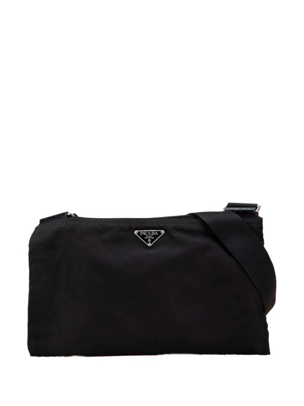 Prada Pre-Owned 2013-2025 テスート ジップトップ ショルダーバッグ - ブラック Prada Pre-Owned 2013-2025 テスート ジップトップ ショルダーバッグ - ブラック