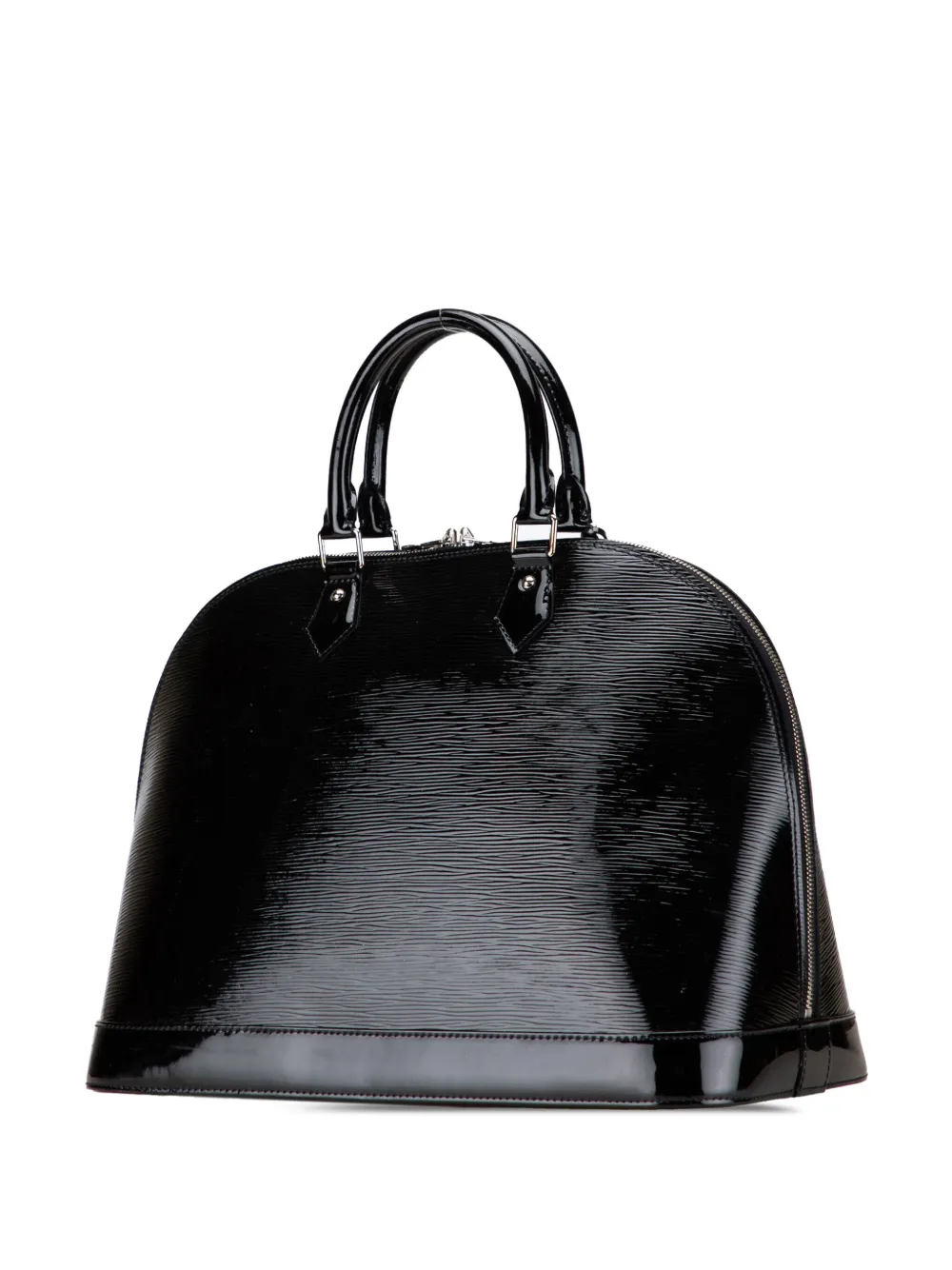 Pre-owned Louis Vuitton 2010 Electric Epi Alma Gm Handbag In Black