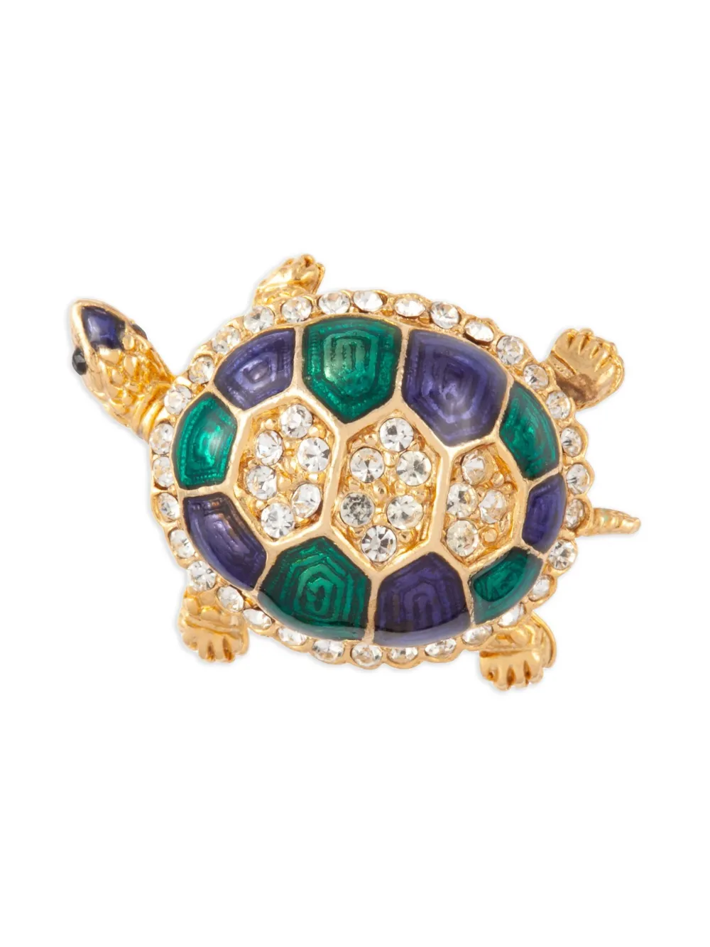 Susan Caplan Vintage 1980s turtle brooch - Oro