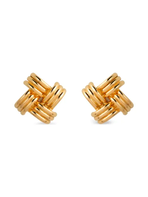 Susan Caplan Vintage 1980s intertwined clip-on earrings
