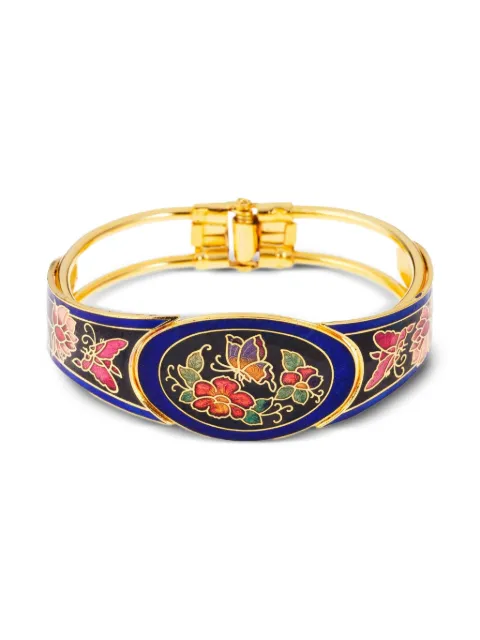 Susan Caplan Vintage 1980s Cloisonné bangle bracelet