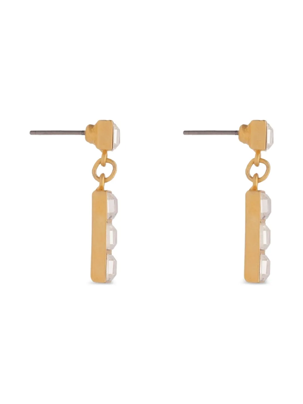 1980s Crystal-Embellished Post Earrings