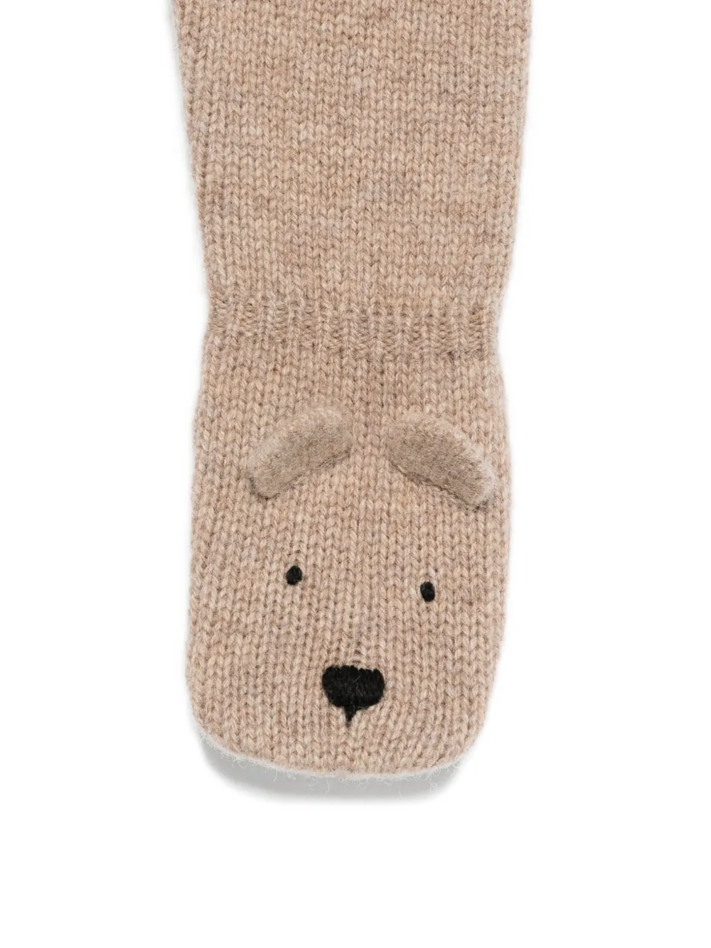 Donsje Gebreide broek met beerdetail Bruin