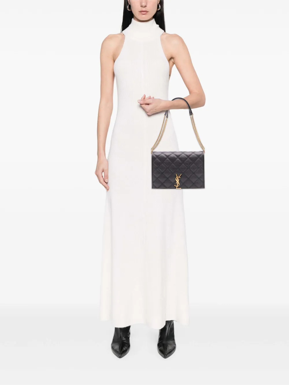 Saint Laurent Pre-Owned 2021 Mini Quilted Lambskin Becky Chain shoulder bag | Pre-Owned | Image 2