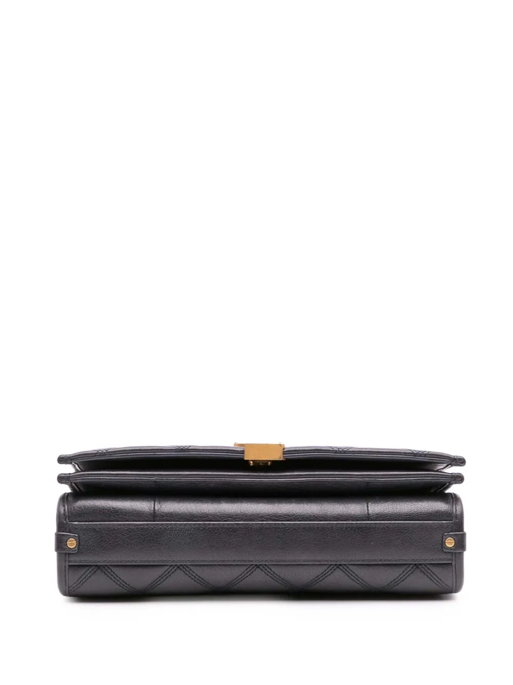 Pre-owned Saint Laurent 2021 Mini Quilted Lambskin Becky Chain Shoulder Bag In Black