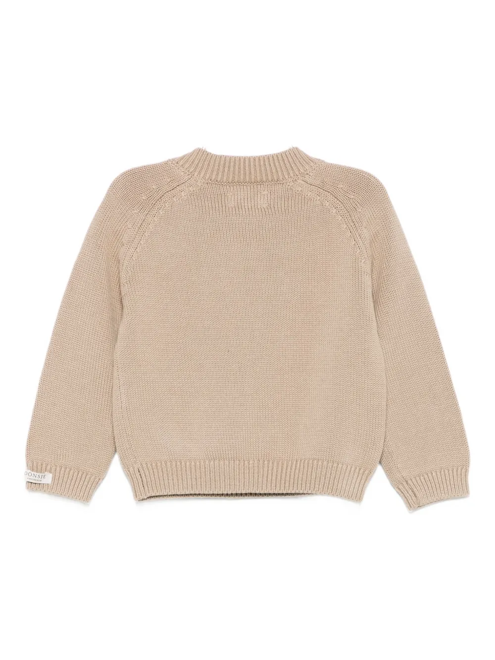 Donsje Bear-pocket Knitted Sweater In Brown