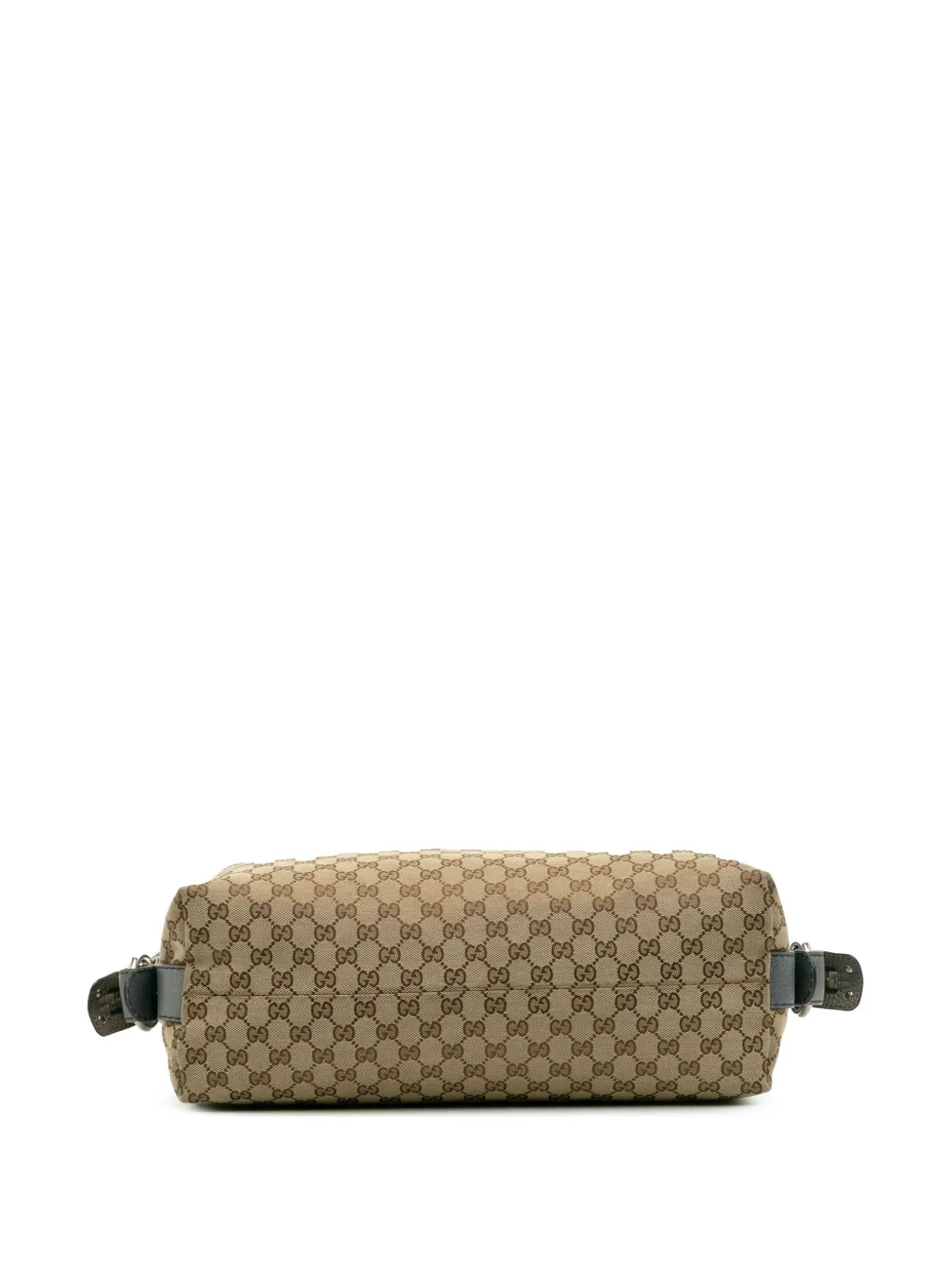 Pre-owned Gucci 2016-2025 Medium Gg Canvas Bamboo Bar Tote Bag In Brown