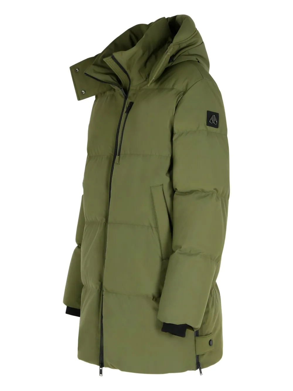 Moose Knuckles Chelia 3q Drawstring-hood Parka In Green