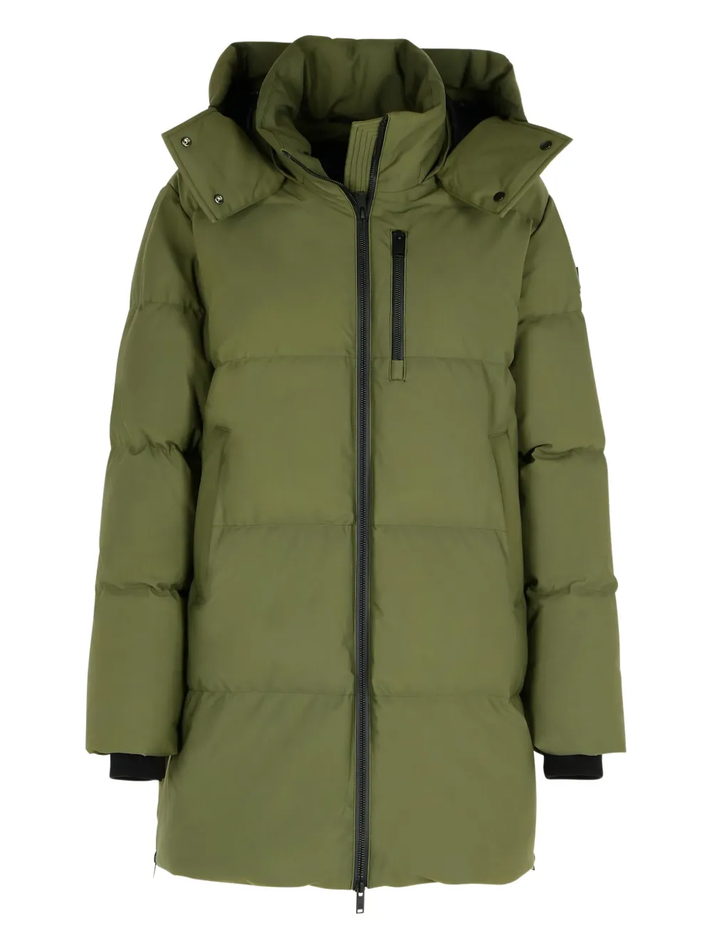 Moose Knuckles Chelia 3q Drawstring-hood Parka In Green