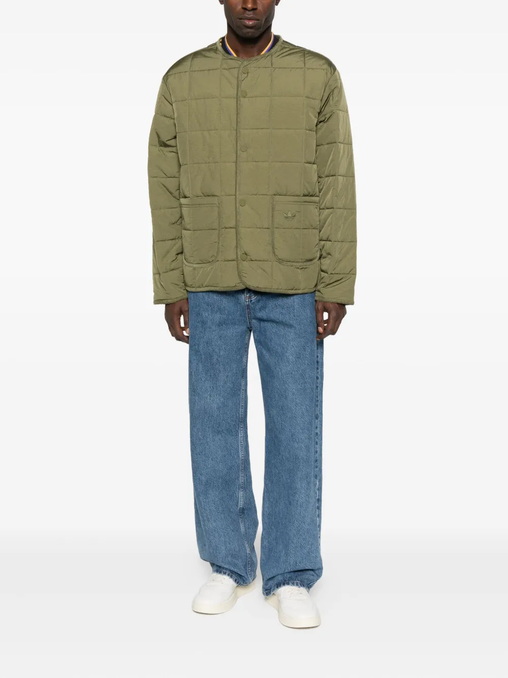 adidas quilted buttoned jacket | Down Jackets | Image 2