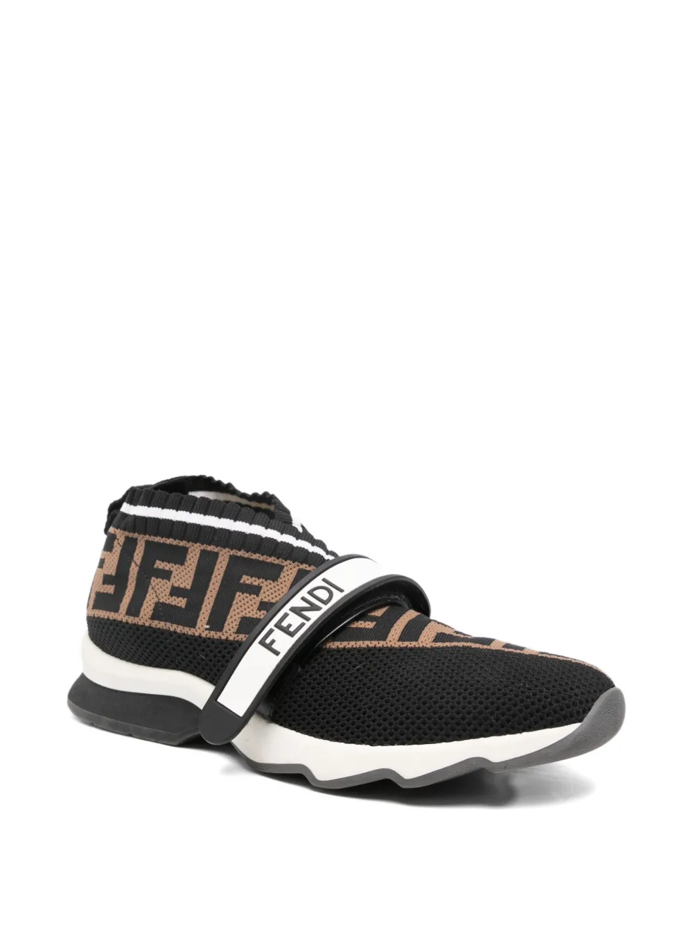 Fendi Pre-Owned 2010s sneakers met logoband - Zwart