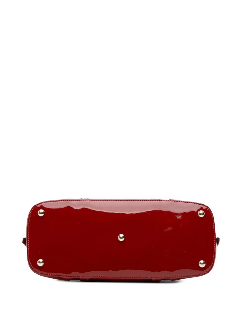Pre-owned Gucci 2016-2025 Medium Microssima Patent Nice Dome Satchel In Red