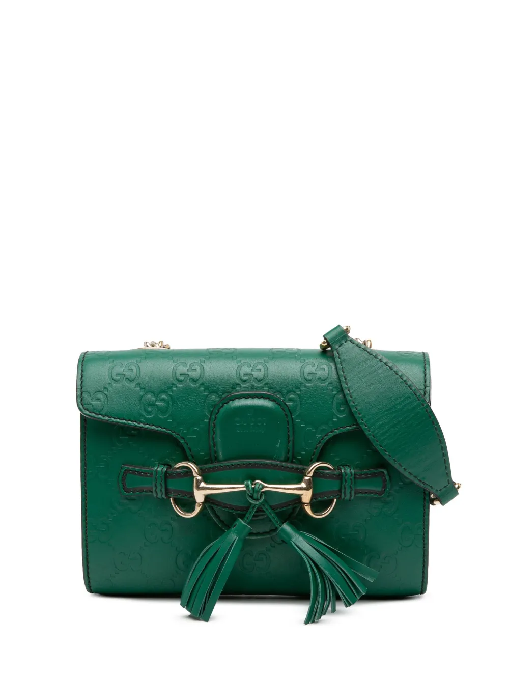 Gucci Pre-Owned 2016-2025 Mini Guccissima Emily crossbody bag | Green | Image 1