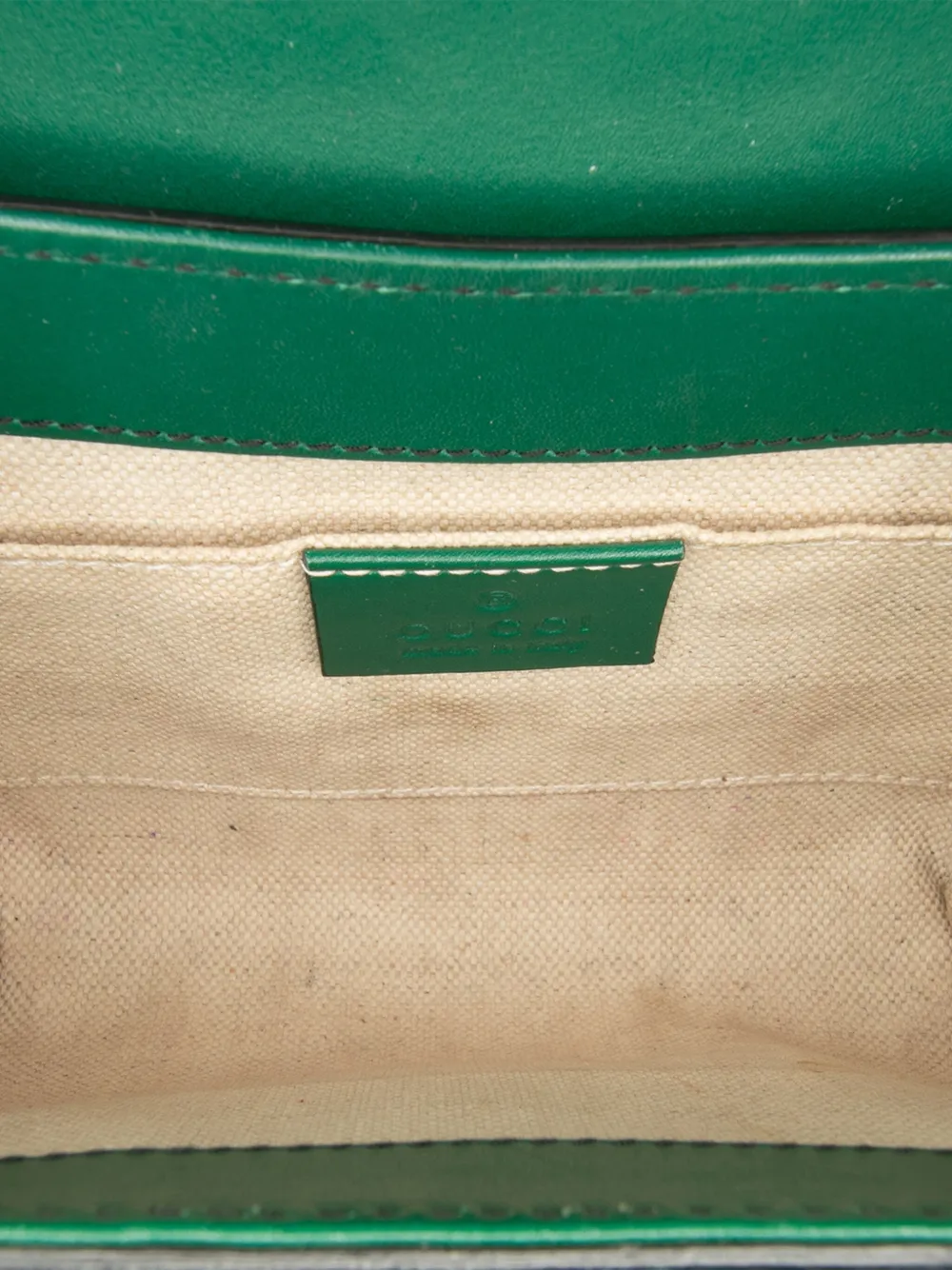 Pre-owned Gucci 2016-2025 Mini Ssima Emily Crossbody Bag In Green