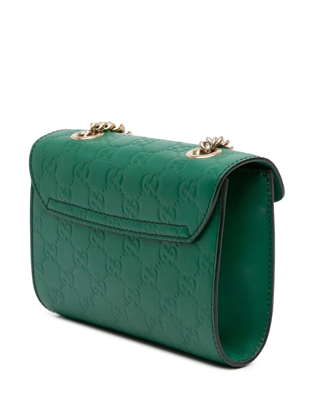 Pre-owned Gucci 2016-2025 Mini Ssima Emily Crossbody Bag In Green