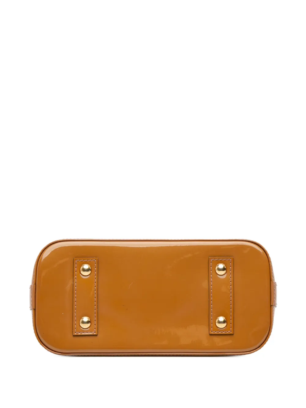 Pre-owned Louis Vuitton 2013 Monogram Vernis Alma Bb Satchel In Brown