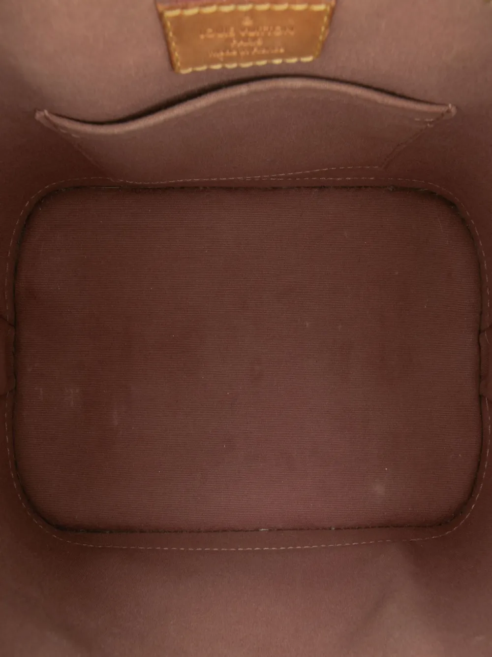 Pre-owned Louis Vuitton 2013 Monogram Vernis Alma Bb Satchel In Brown
