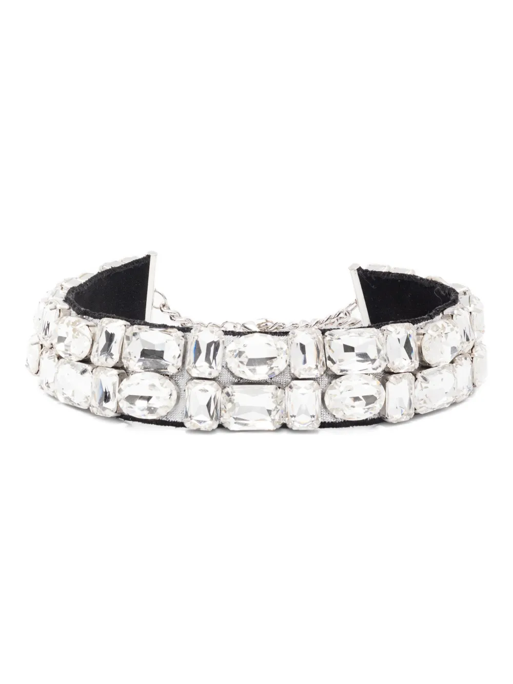 David Koma Collana con cristalli - Argento