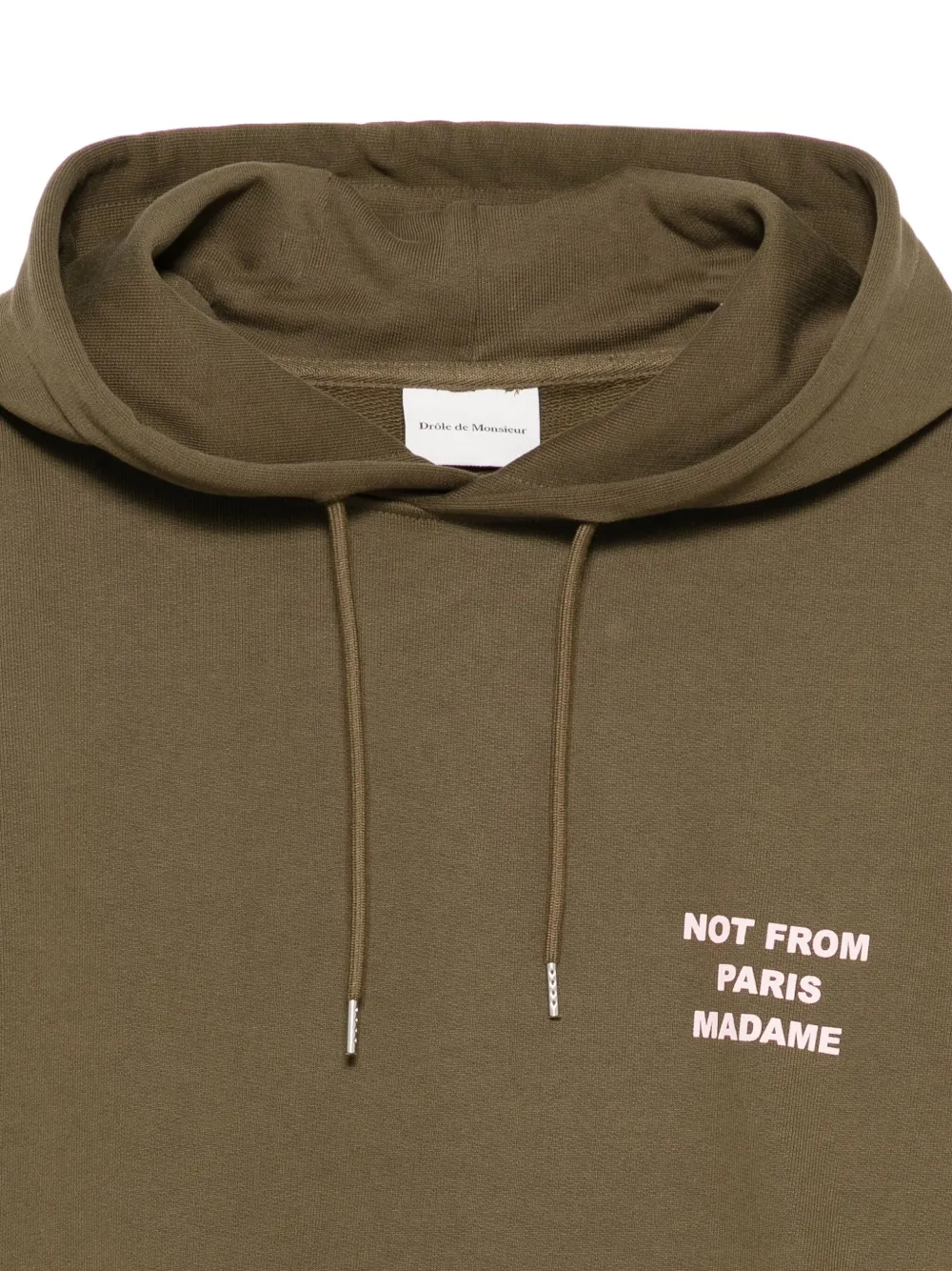 Drôle De Monsieur Hoodie met tekst Bruin