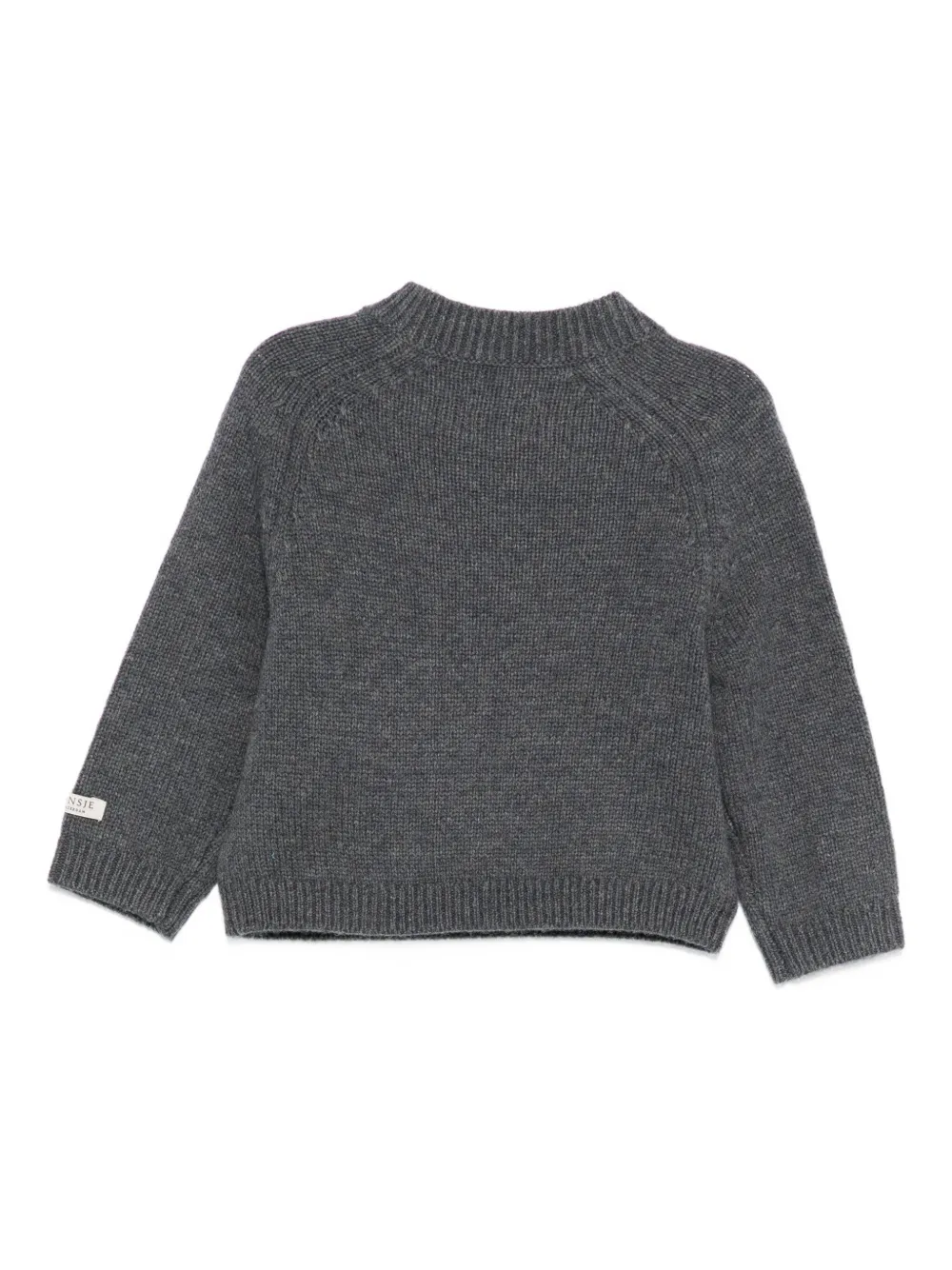 Donsje Koala-embellished Button-placket Sweater In Gray