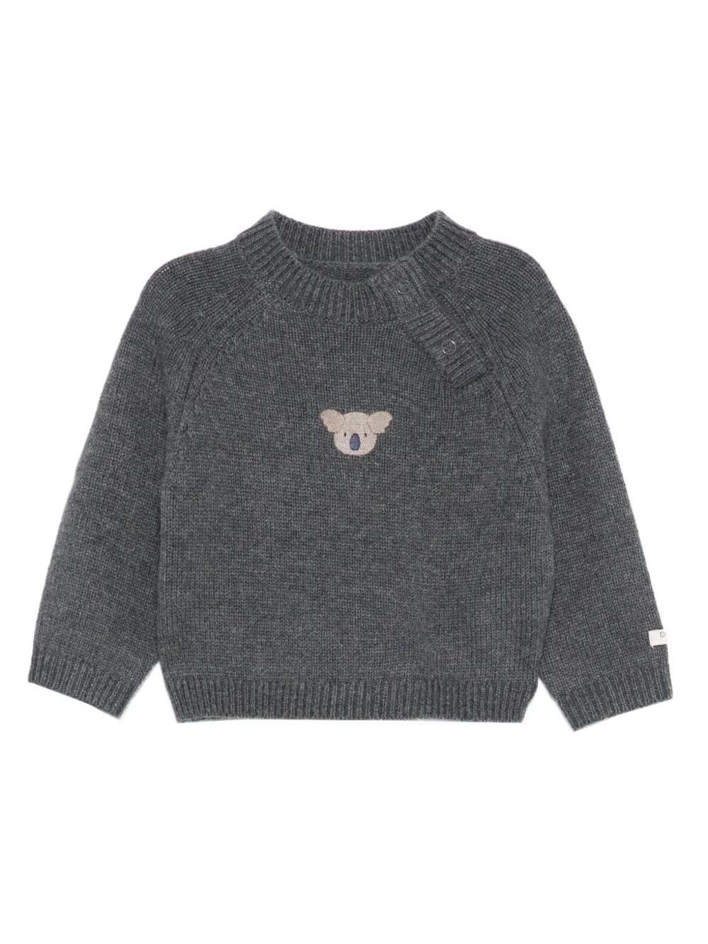 Donsje koala-embellished button-placket sweater | Grey | Image 1