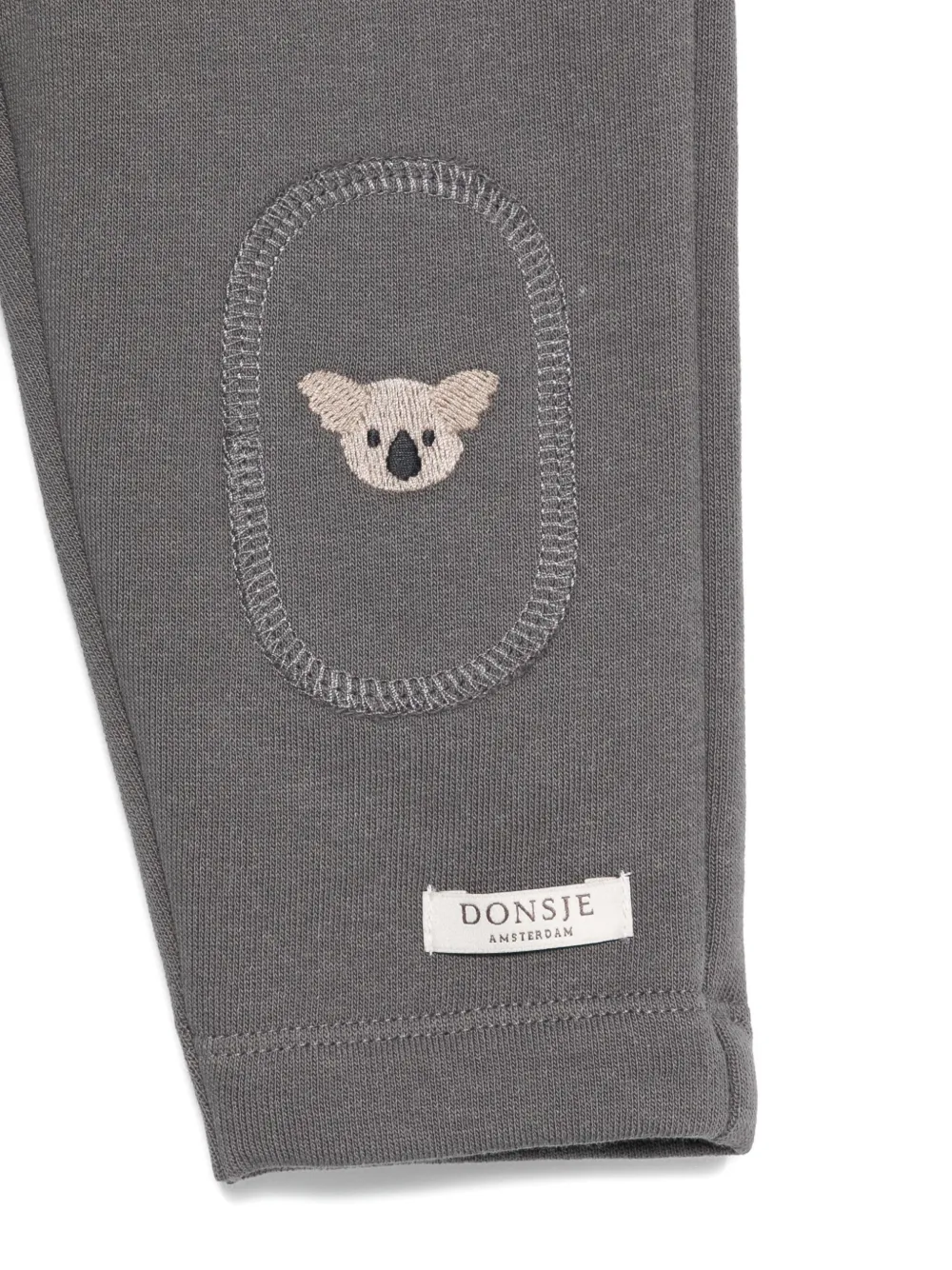 Donsje Broek met geborduurde koala Grijs