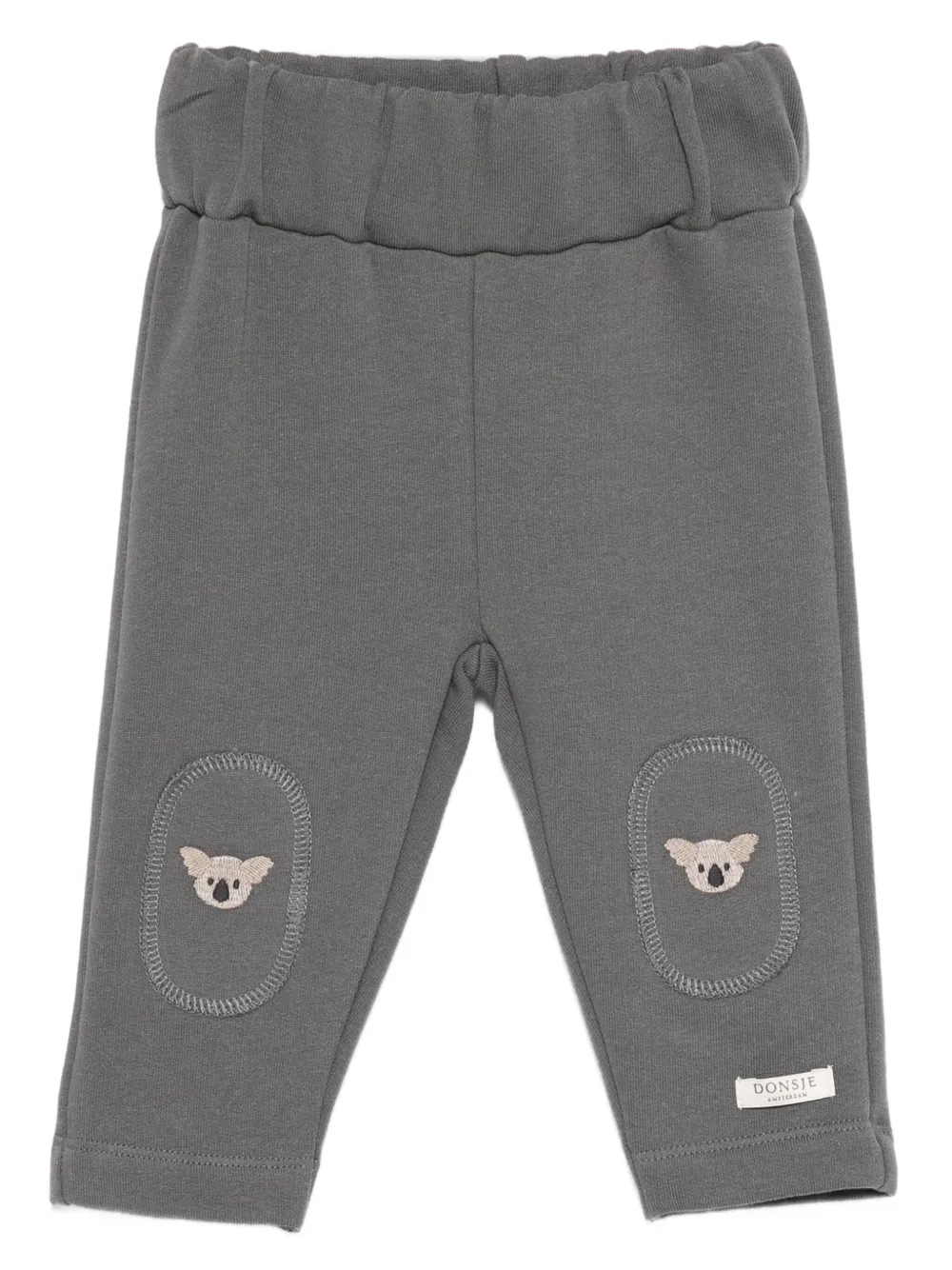 Donsje koala-embroidered trousers | Grey | Image 1
