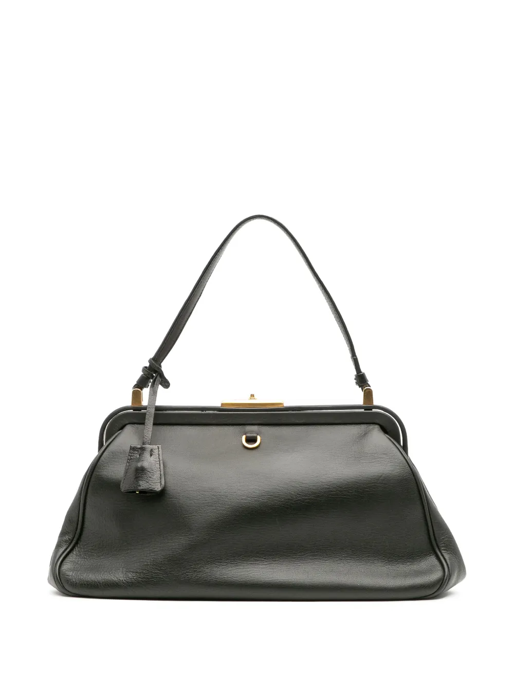 Prada Pre-Owned 2000-2025 Goatskin Top Lock Frame handbag | Grey | Image 1