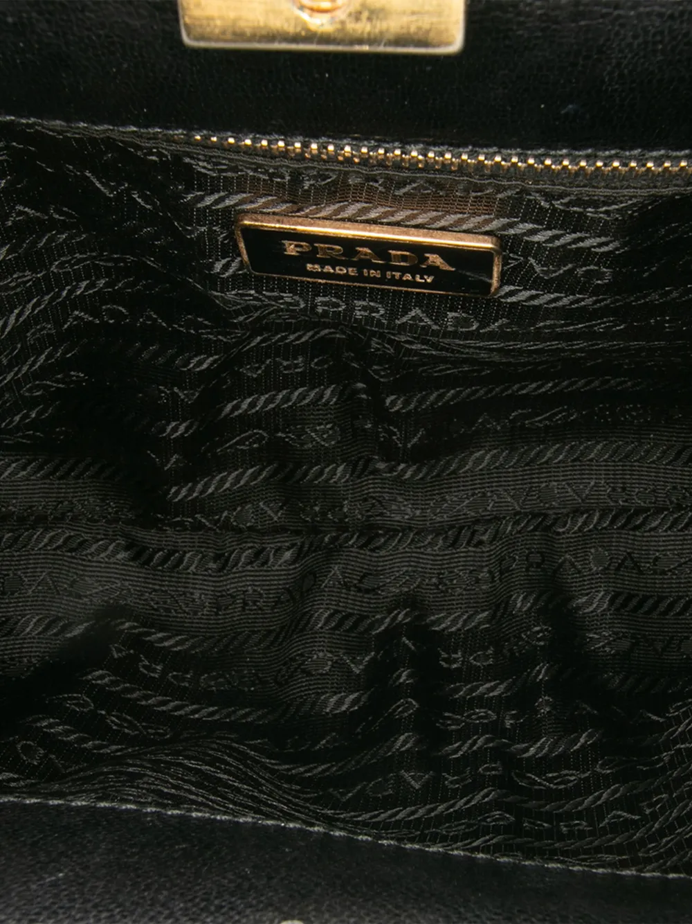 Pre-owned Prada 2000-2025 Goatskin Top Lock Frame Handbag In Gray
