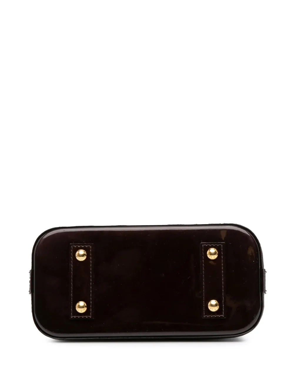 Pre-owned Louis Vuitton 2012 Monogram Vernis Alma Bb Satchel In Purple