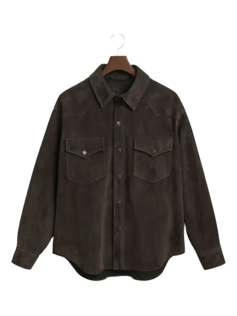 GANT 240 Mulberry Street Rodeo suede double-pocket shirt